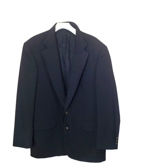 OSCAR DE LA RENTA Mens Sport Coat SZ 42R 100% Wool 2 Button Notched Lapels Lined - Picture 1 of 14